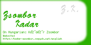 zsombor kadar business card